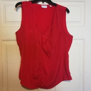 MOVING SALE! New York & Co red ruffle tank XL